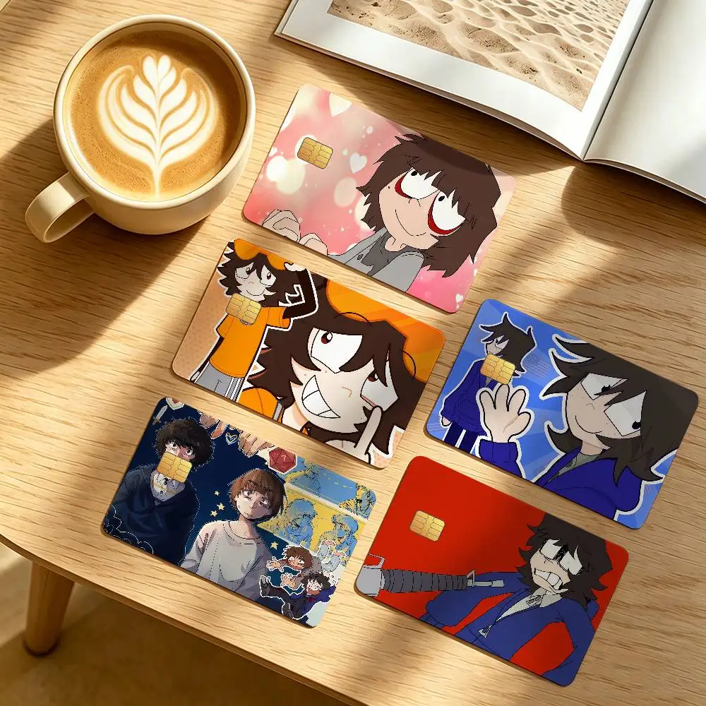 Cartoon One Wheat Mark Will Mike Credit Card Public Transportation Cards Protective Sticker Waterproof Card Face Decoration 4PCS