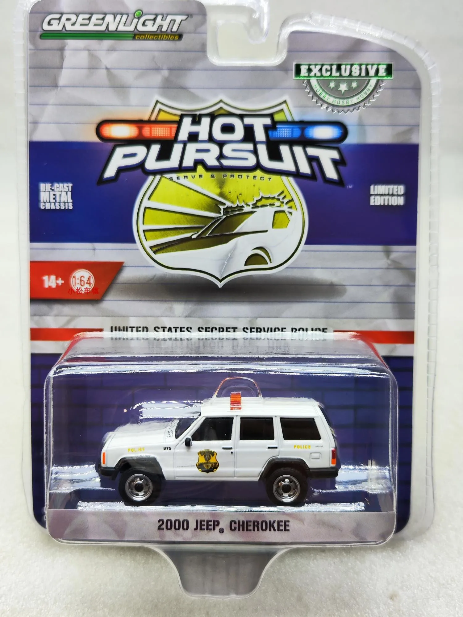 1:64 Tracking Special US Secret Service Police Series -2000 Jeep Cherokee 43015-A Collezione avanzata Ornamenti Modelli di auto