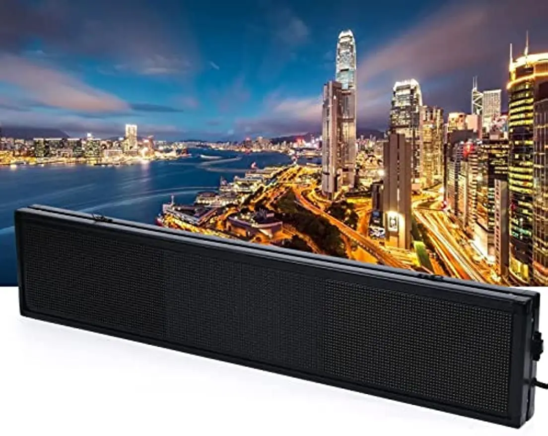 Rolagem programável LED Sinal, Sinal de rolagem, Full Color Video, HD Message Display, USB Memory Stick, 40 "x 5", 8 GB
