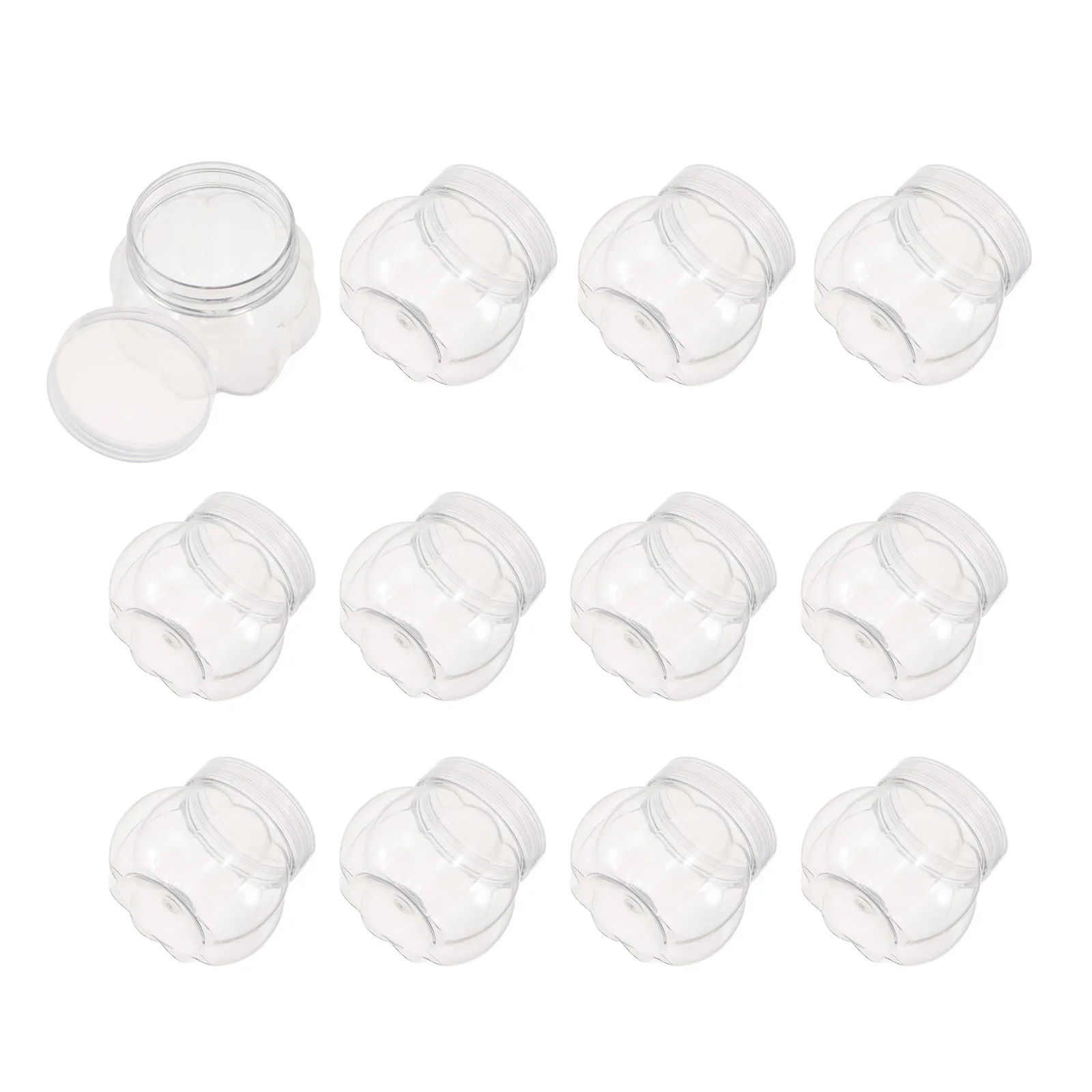 

12Pcs Pet Plastic Sealed Storage Jars for Honey Jam Tea Candy Cubilose Canisters Organizer Sealed Jar Jar