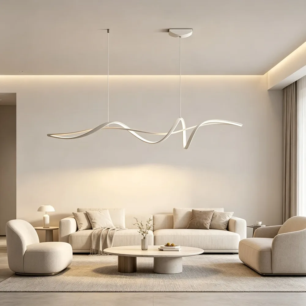 Modern Simple Led Pendant Lights for Dining Room Retaurant Living Room Bar Table Lamp Minimalism Home
