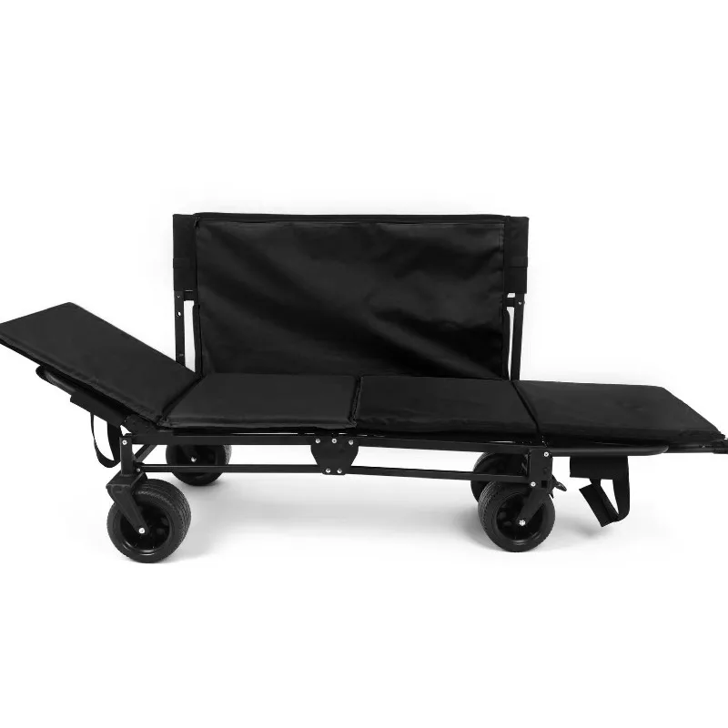 

2-In-1 folding station wagon folding sofa and bed with brakes multi-use Oxford cloth heavy-duty camper multiple pockets