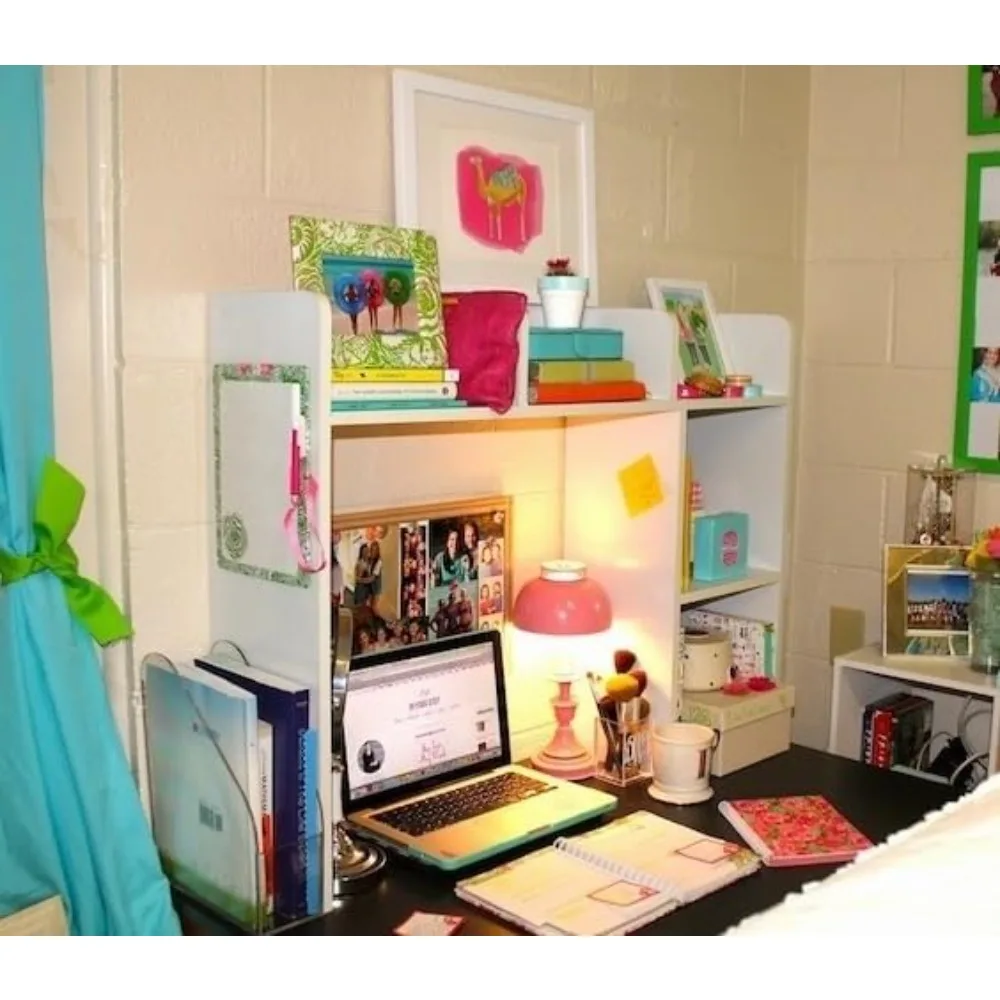 

Classic Dorm Desk Bookshelf - White