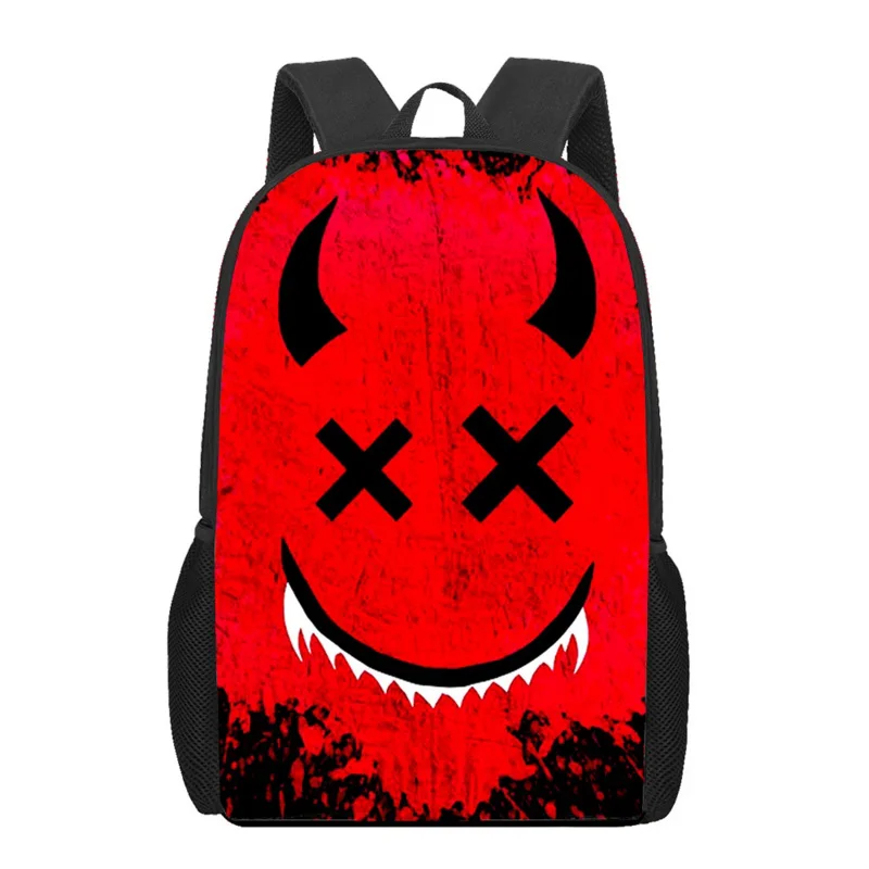 Mochila con estampado del diablo de Satán infierno, bolso escolar para niños y niñas, mochila informal diaria para adolescentes, mochilas de hombro de almacenamiento de viaje para hombres y mujeres