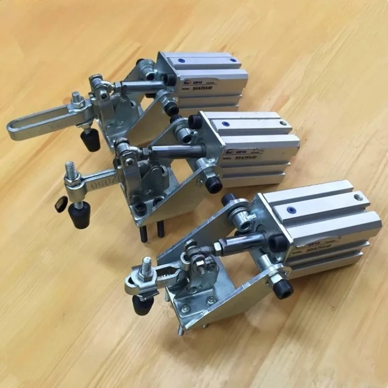 Pneumatic Toggle Clamp Air Powered Hold Down Clamp Adjustable Pneumatic Cylinder Fixture for Industrial Fixing