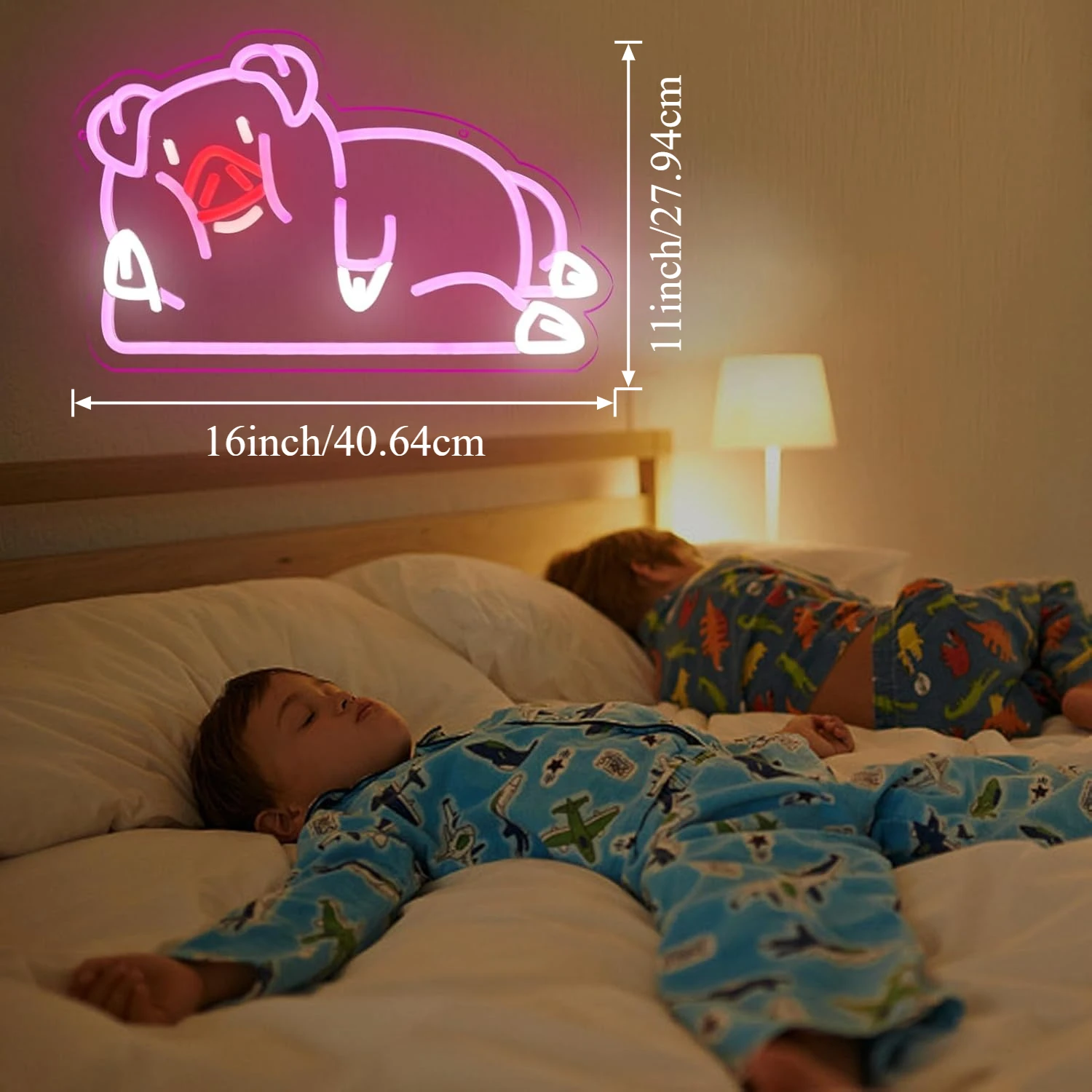 귀여운 네온 벽 장식, 밝기 조절 가능한 돼지 네온 조명, 펍, 침실, 레스토랑, 게임룸, 파티 장식, 예술적 감각, 생일 선물
