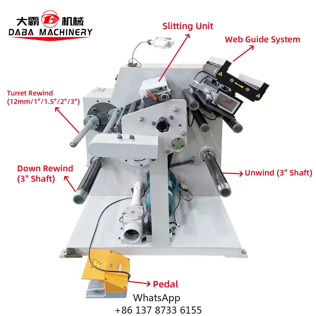 Esay Operation Paper Adhesive Label Sticker Slitting Machine Automatic Slitter Rewinder