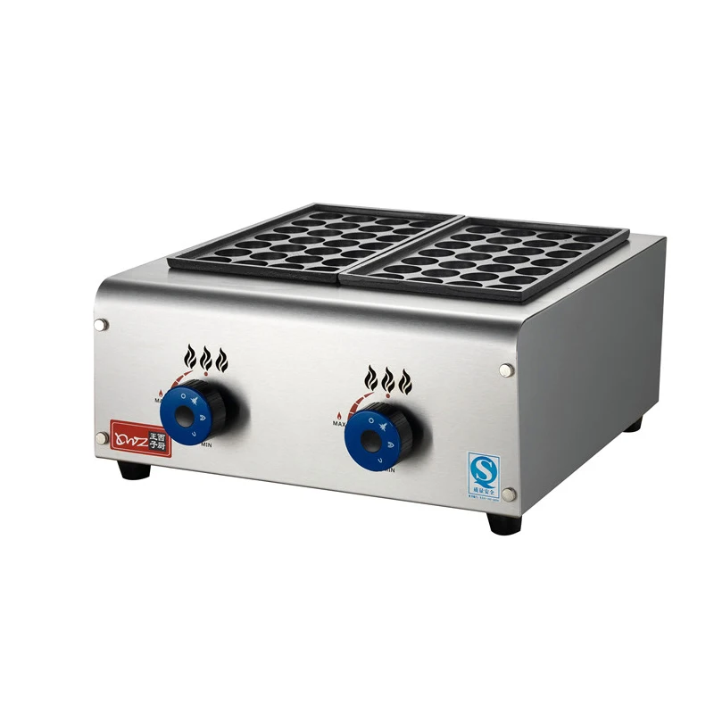 Mesin bola gurita komersial pemanas listrik gas bahan bakar bola ikan mesin makanan ringan mesin bola ikan