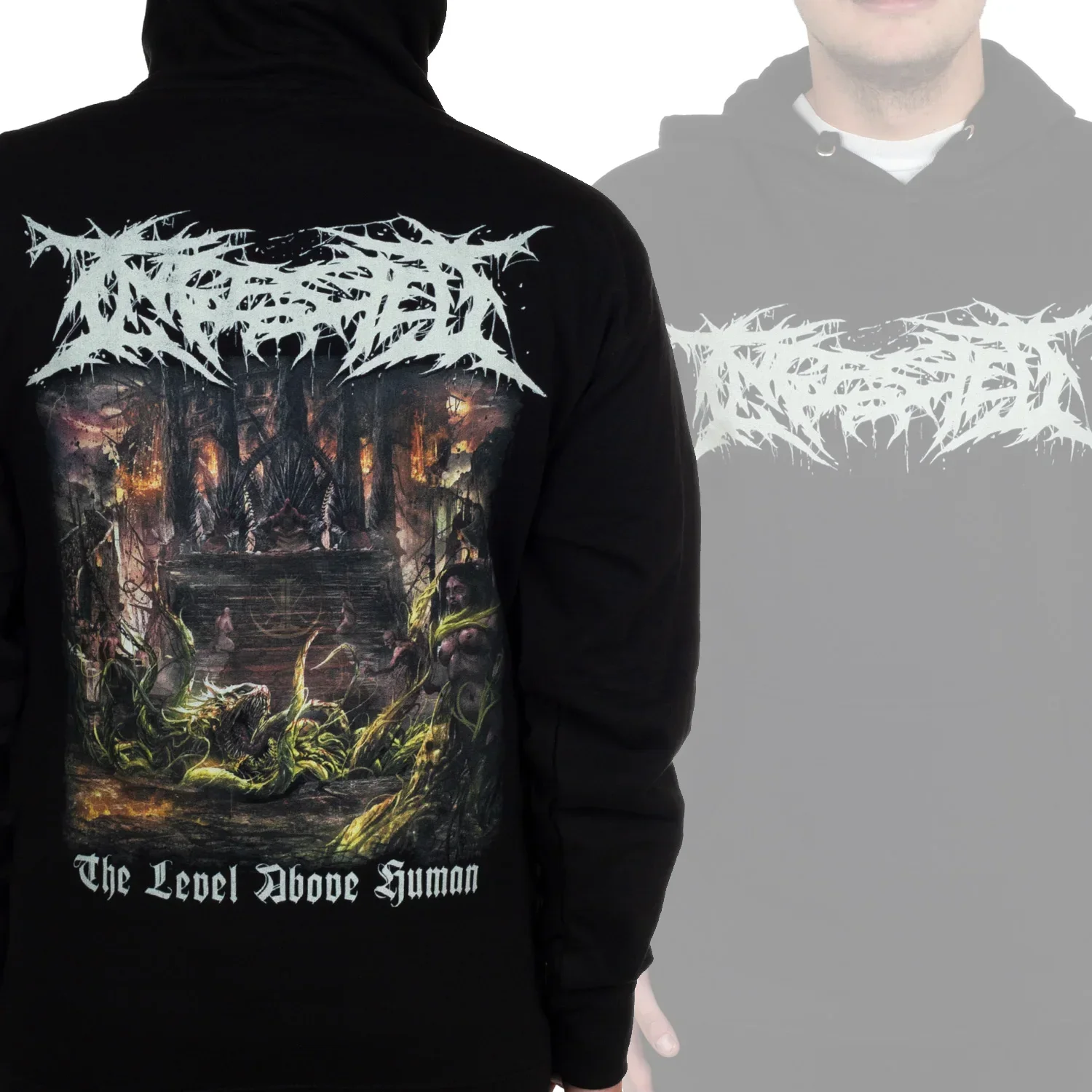 SLAM DEATHCORE INGESTED Hoodie, Heavy Metal com capuz Tops, Vintage Hip Hop Streetwear, Camisolas extragrandes