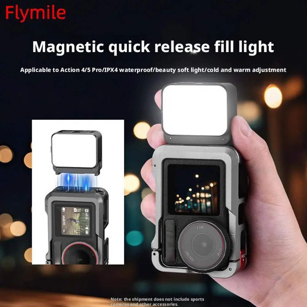 

Magnetic Fill Light for DJI Pocket 3 Vlog Light Mini LED Three-Level Dimming Camera Video Light Shooting Accessories