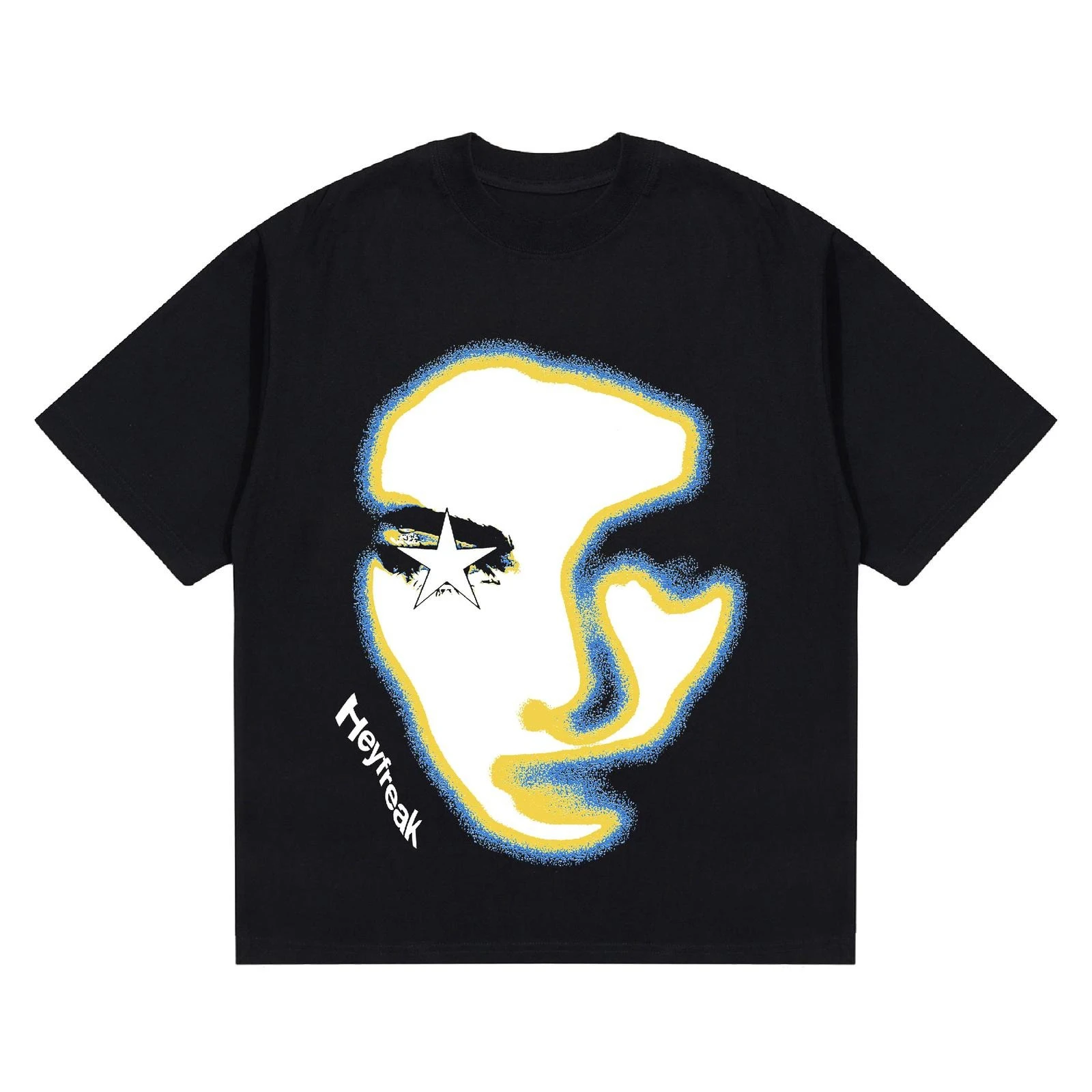American Trendy Hip Hop Street Style Women's T-Shirt Unisex Celebrity Portrait Print Tee Vintage Photo Top Men Women's Clothing