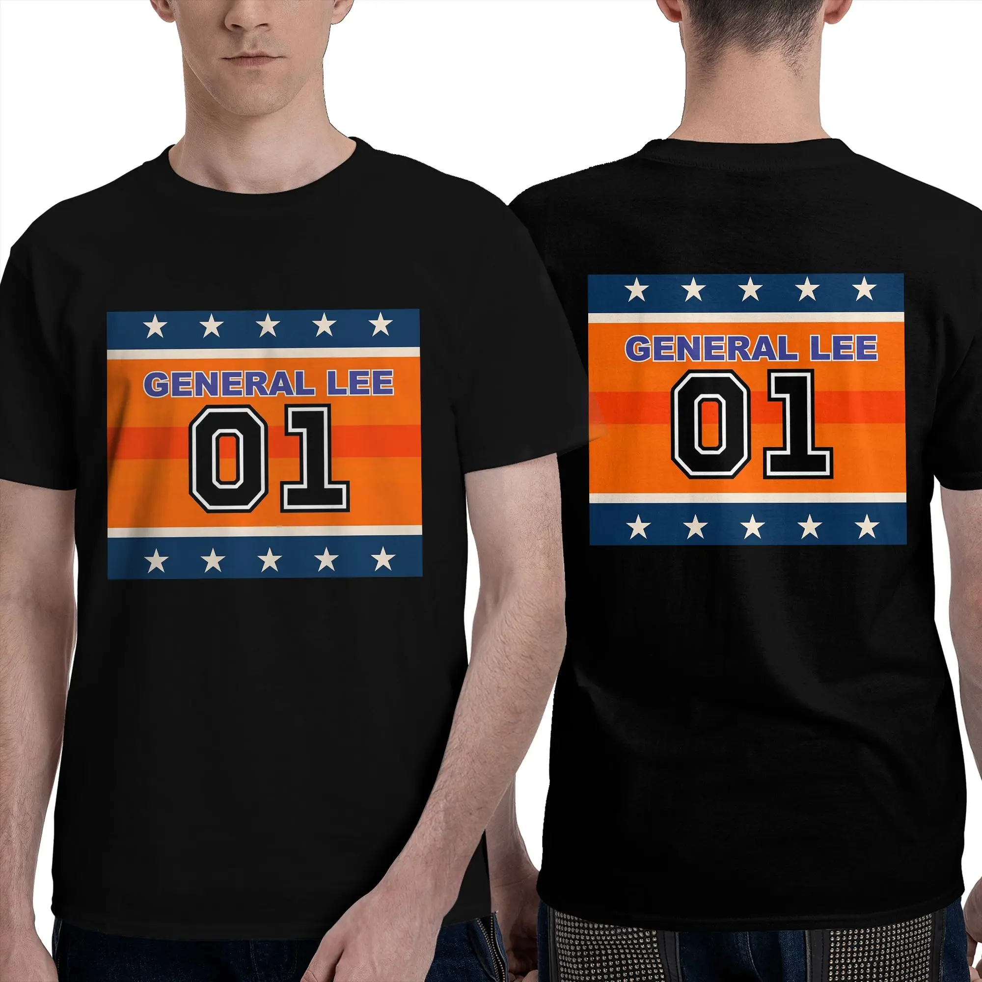 100% Cotton Dukes Of Hazzard Good Ol' Boys Racing Car 01 General Lee T-Shirt Men's Double Sided T Shirt Men Shirts Tops S-6XL