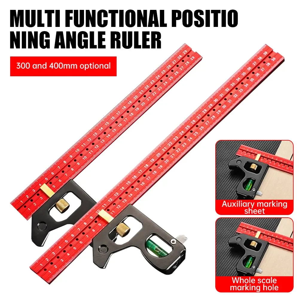 Calibri righello angolare combinato multifunzione in acciaio inossidabile ad alta precisione per impieghi gravosi righello angolare mobile lungo 30/40cm