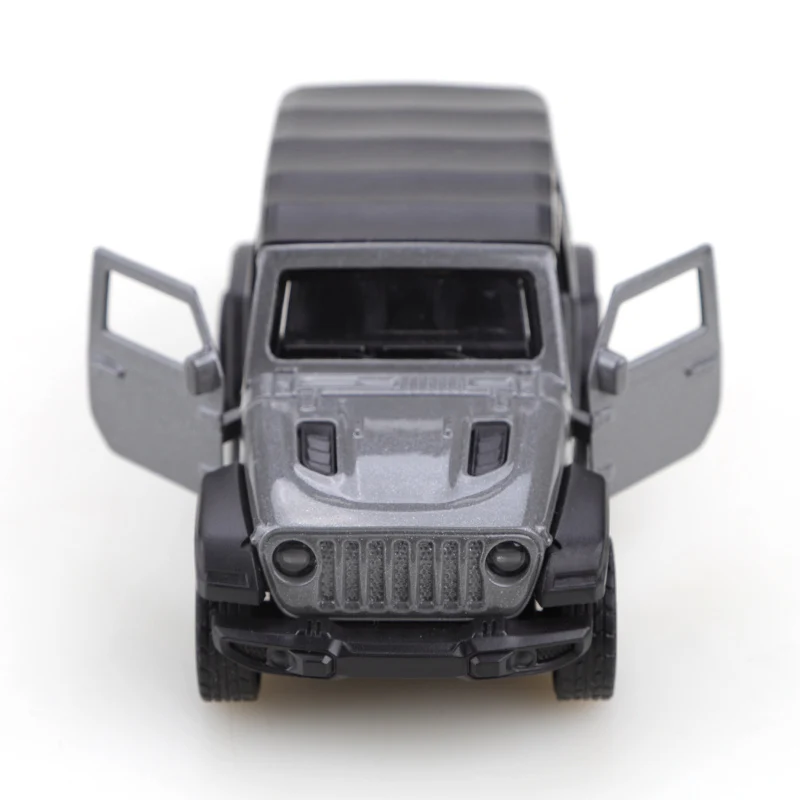 1/43 스케일 신형 다이캐스트 메탈 지프 루비콘 풀백 오프로드 차량, 세 도어 합금 모델, 정교한 어린이 장난감.