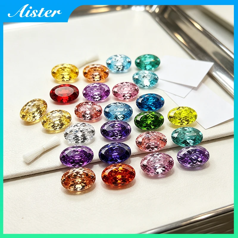 New Colors Oval 100 Faceted Cut Cubic Zirconia Lab Zircon CZ 4K Cutting 5A+ Quality for Jewelry Making
