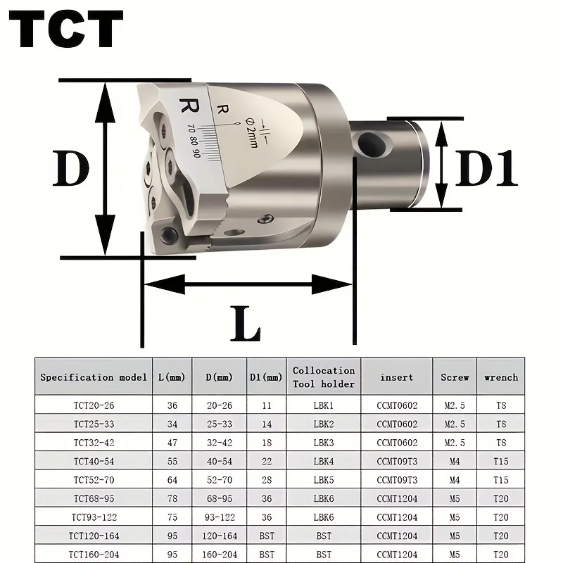 SYS قابل للتعديل ذو حدين WEN RBH TCT 25-33 32-42 40-55 68-92 BT30 BT40 LBK رأس مملة خشن مزدوج بت RBH TCT رأس مملة