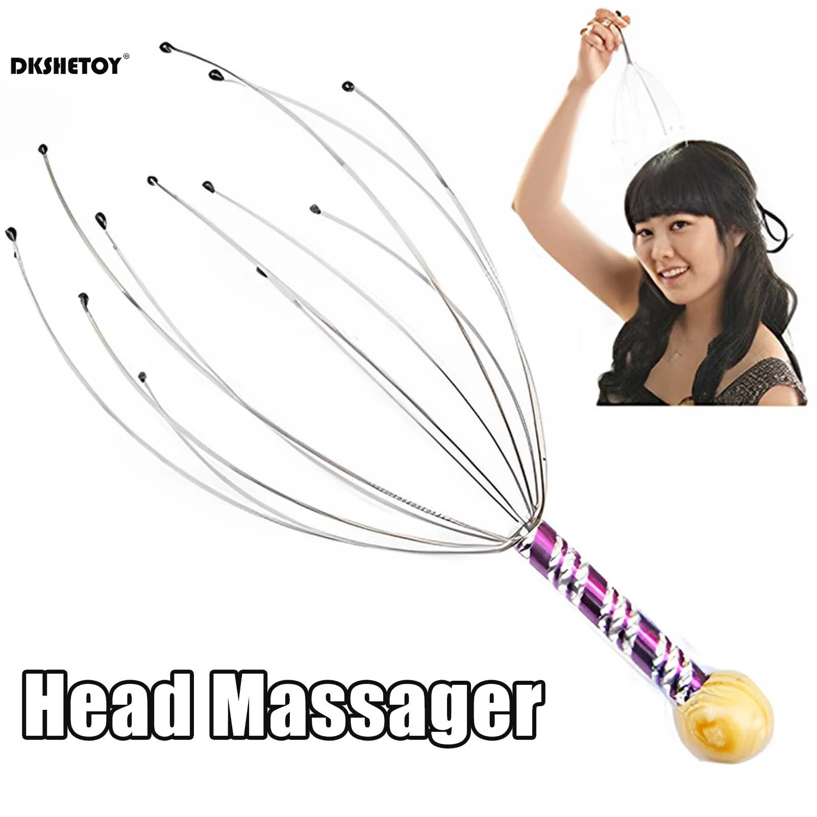 Head Massagers Scalp Octopus Head Scratcher Scalp Hair Tingler Meridian Muscle Care For Head Skin Care Relax 22cm