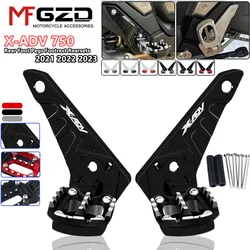 2023 X-ADV Motorcycle CNC Rear Pedal Foot Stand Folding Footrests Passenger FootPegs For HONDA XADV 750 xadv750 2021 2022 2023