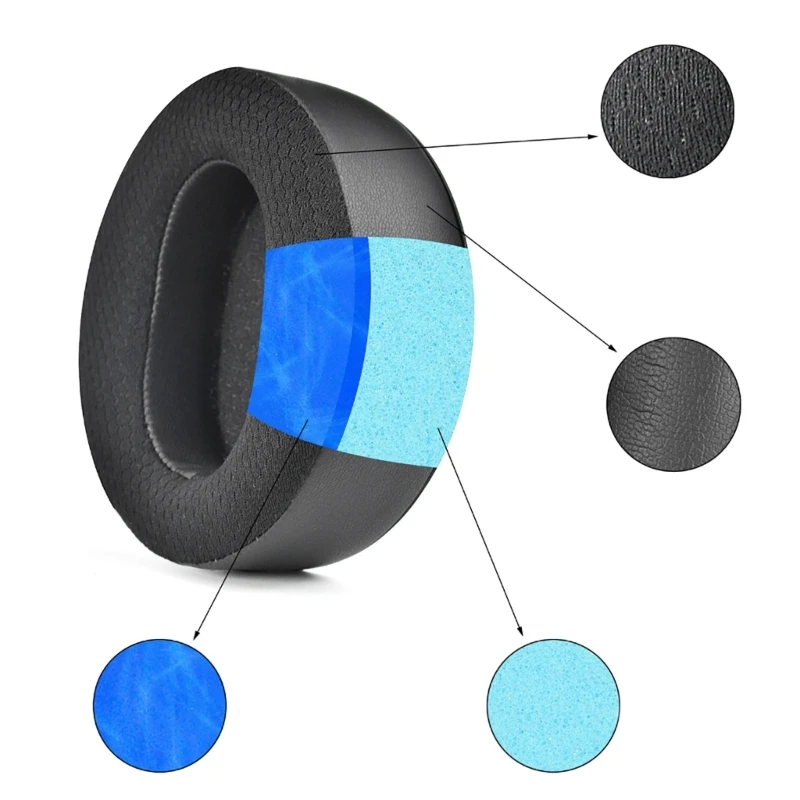 وسادات أذن بديلة ناعمة لسماعات الرأس audize Maxwell ، وسائد أذن جيدة التهوية ، وهلام التبريد ، والأكمام ، وكؤوس الأذن
