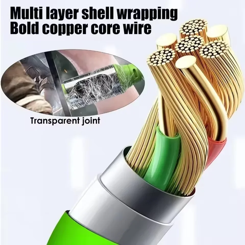 PD 240W 6A Super Fast Charging Type C Cables Digital Display High-speed Data Transfer Cord USB Type-c To C Wire for iPhone 17Pro