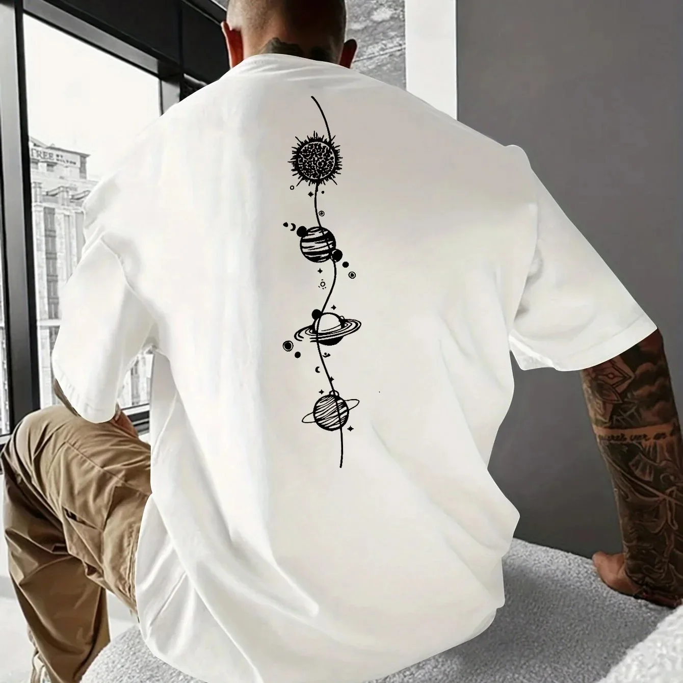 

Men's 100% Cotton Summer Loose Graphic Design Print Casual Comfortable Trend Round Neck Short Sleeve T-shirt Top
