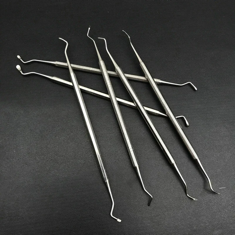6 teile/satz Dental Bagger Set von 6 Restorative Löffel Dental Instrument Zahn Bleaching Pick Whientener Bleah Entfernen Flecken