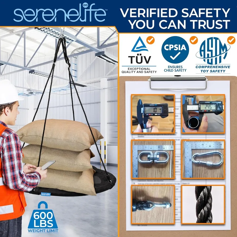 40 "skate balanço ao ar livre conjunto de balanço universal kit de suspensão balanço assento girador travesseiro saco de transporte à prova de intempéries resistente à água su