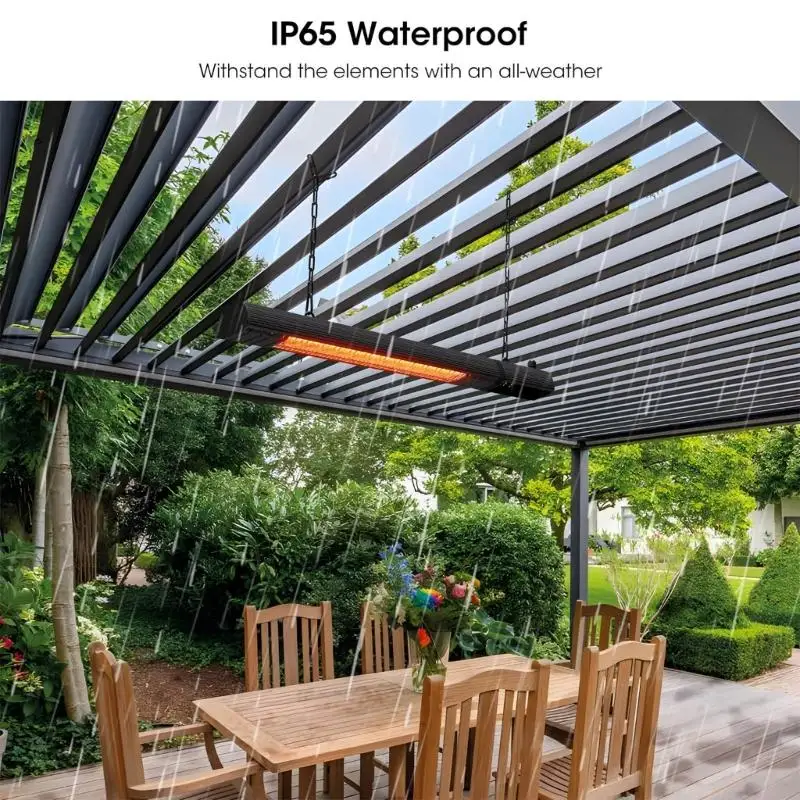 Immediate Heat Outdoor Deck Stove Impermeable IPX4 Wall Mountable Bright Heating Structure for Strong Use KXRE
