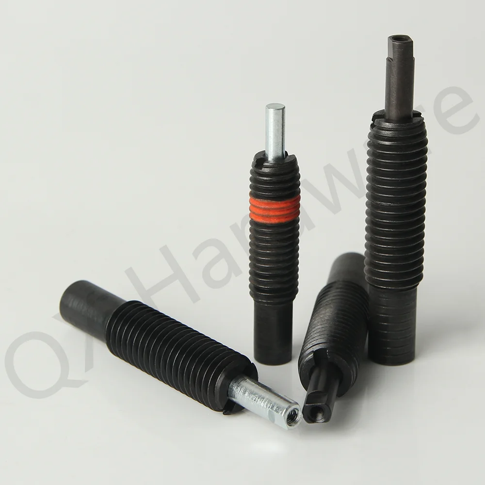 QX519 M5~M20 High Quality Spring Plunger Hexagon Lock Bolt Carbon Steel Black Oxide Flat theaded Head Pin