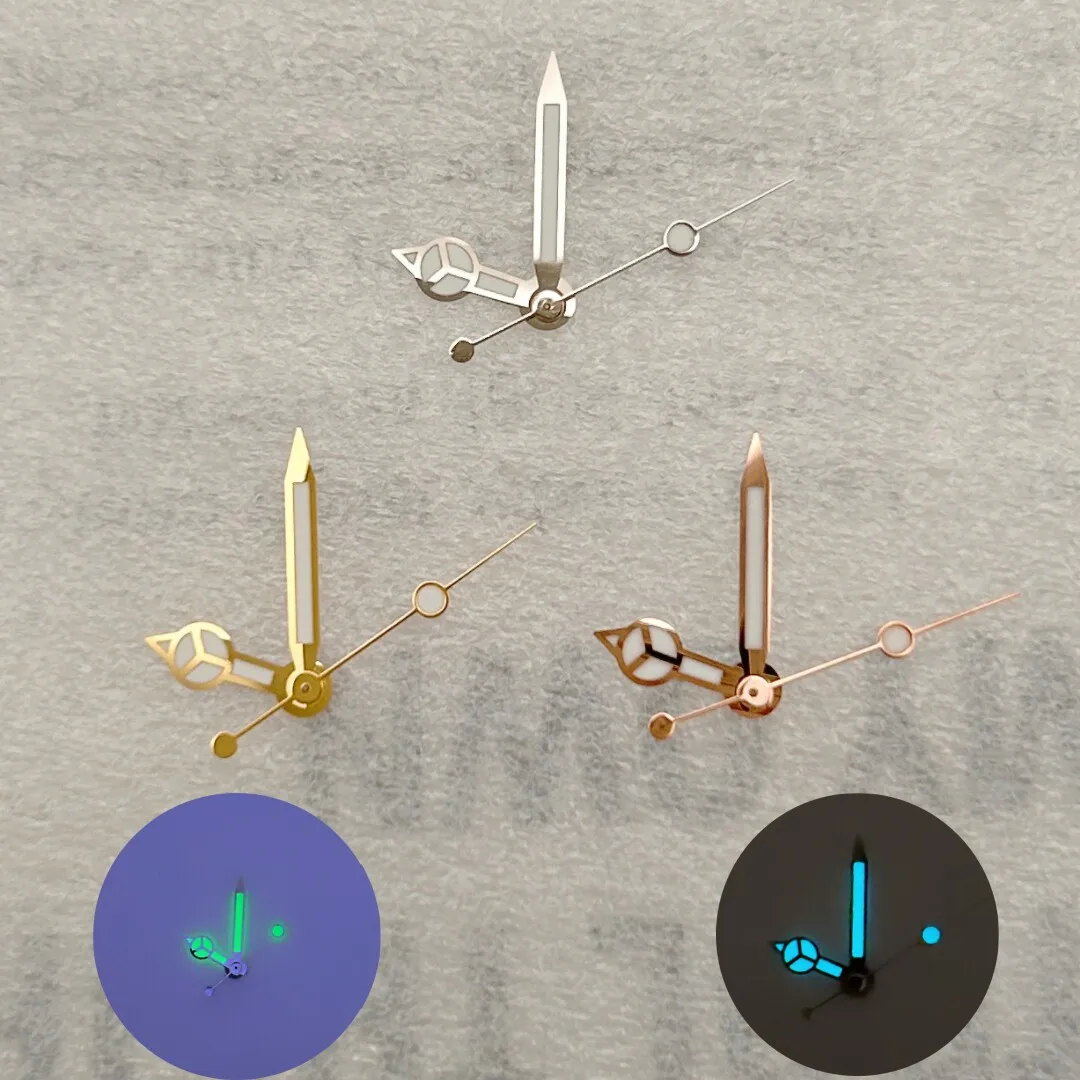 

NH35 Watch Hands, Green Luminous Ice Blue Luminous Suitable For 4R35/36 Movements Gold Rose Gold