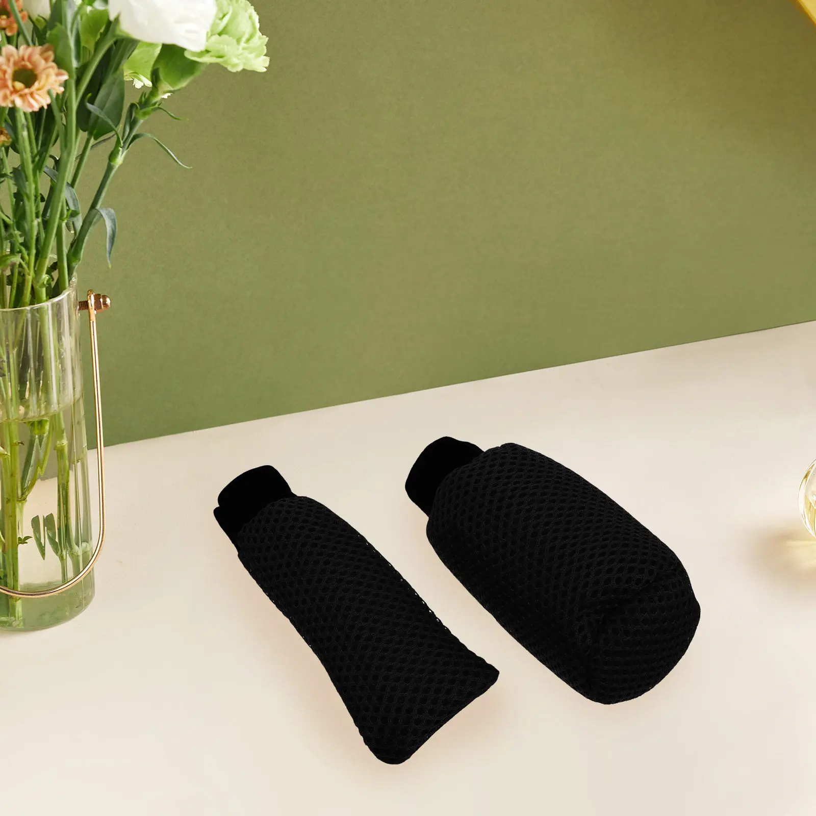 Car Hand Brake Handle Cover Gear Shift Knob Protector Cover Universal Automatic Manual Transmission Mesh Anti Slip Stylish