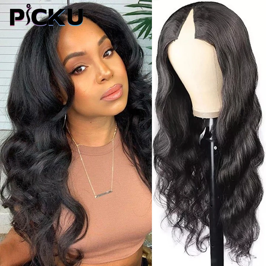 30 34 Inch V Part Wig Human Hair No Leave Out Thin Part Malaysian Loose Body Wave Wig Remy Human Hair Wigs for Women U Part Wig