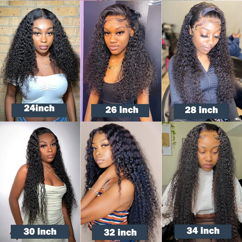 Deep Wave Frontal Wig 13x4 13x6 Hd Transparent Lace Frontal Wig Glueless 28 30 Inch Curly Lace Front Human Hair Wigs For Women