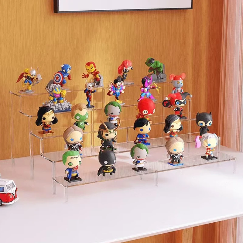 

Acrylic Display Riser Shelf for Amiibo Funko Figures Collection,Dessert Cupcake Holder Perfume Stand Cosmetics Spices Organizer