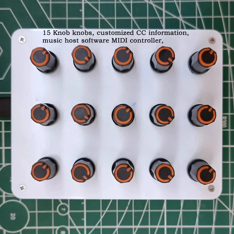 

Music host software MIDI controller, 15 knobs, track volume control, custom CC information