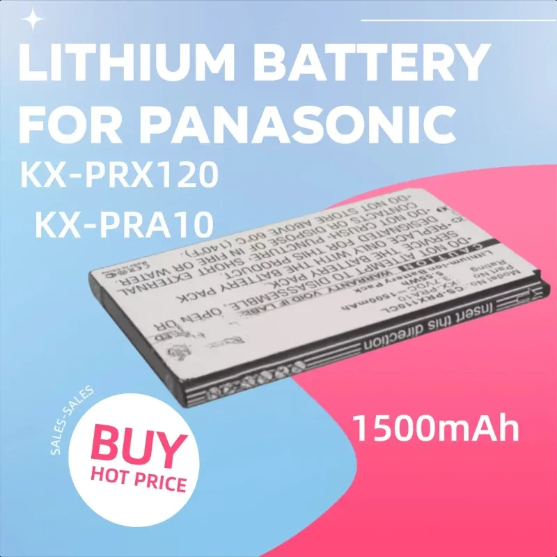 

1500mAh for Panasonic KX-PRX120 KX-PRA10 KX-PRA10EX 3.7V Lithium Battery