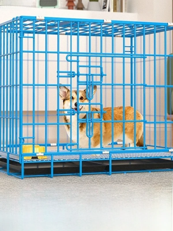 室内ペットケージ-犬用ケージ-トイレ分離型-小型犬～中型犬用-猫用ケージ-二層ステンレス製ベース-カスタマイズ不可