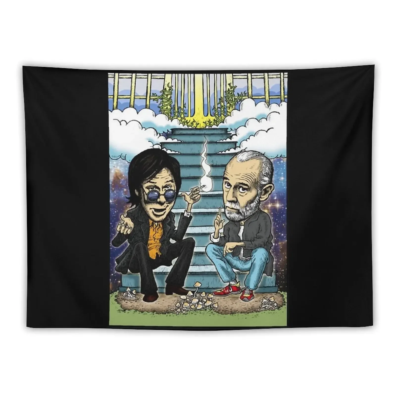 Vintage Retro Bill Hicks Quotes George Carlin Comedians Tapestry Wallpapers Home Decor Wall Decoration Tapestry