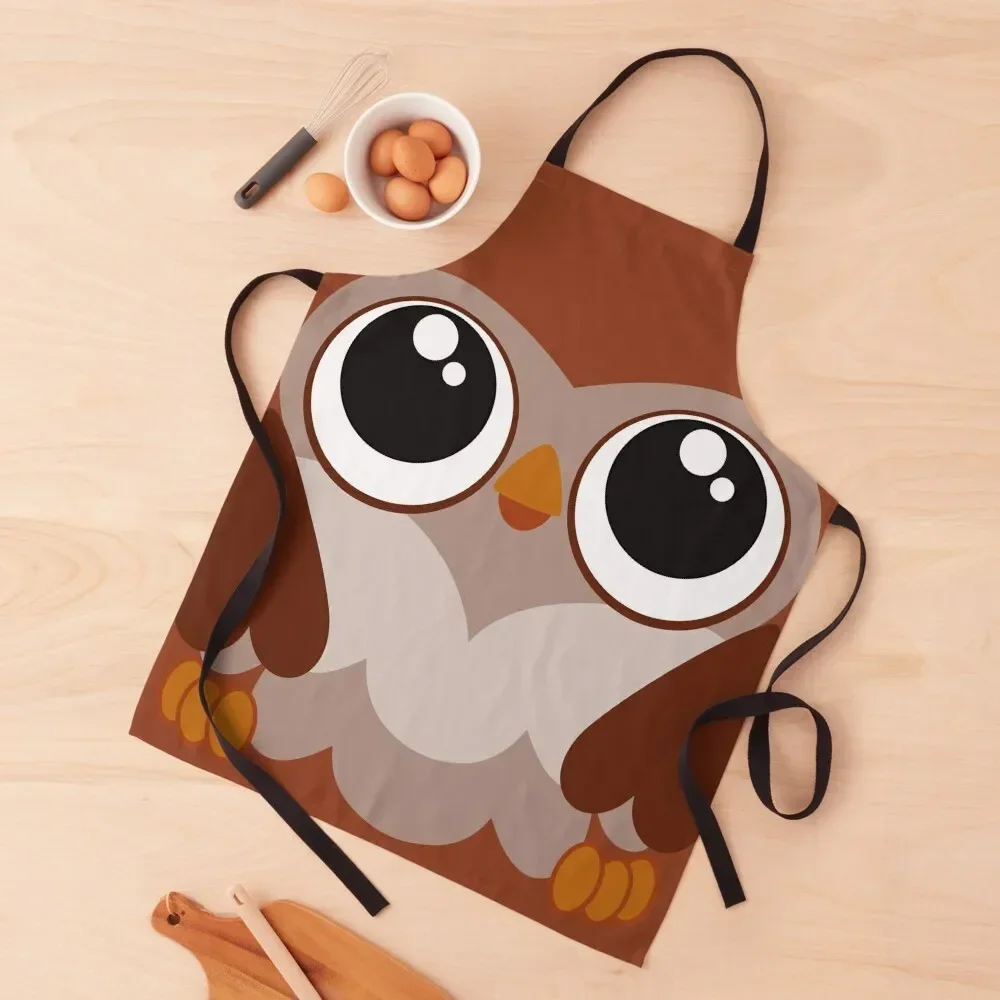 

Beautiful Brown Owl Apron women's work Kids Womens Dresses kitchen woman Apron