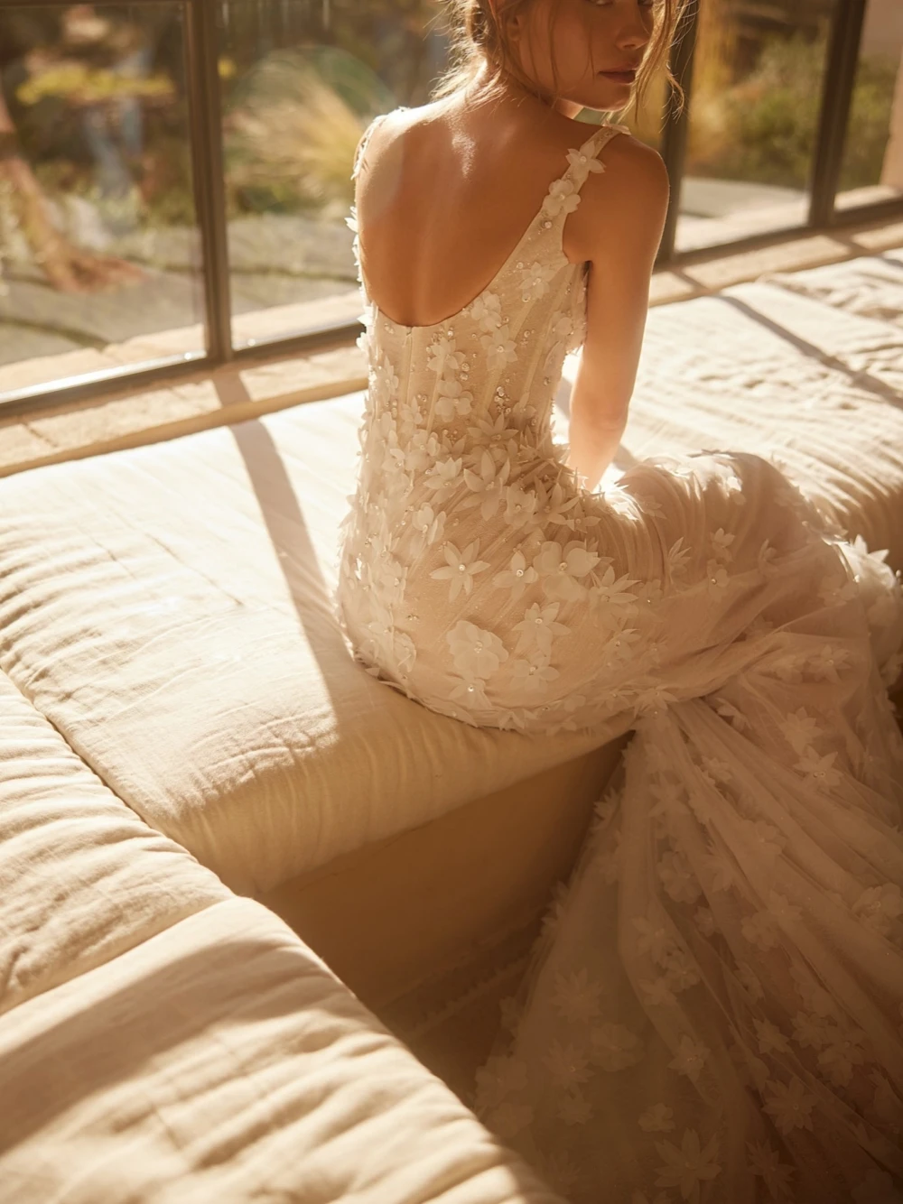 2025 Mermaid Appliques Wedding Dresses Custom Made Corset Dress For Bride Back Zipper Shiny Bridal Gown Vestido De Novia