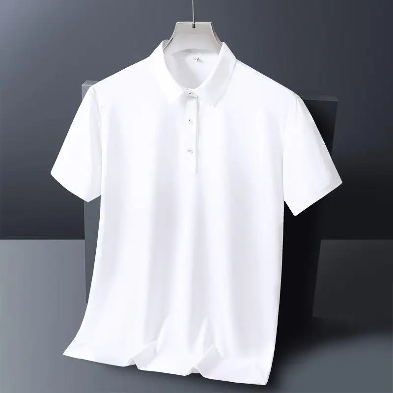 Polo Shirt Men Plus Size 9XL 150kg Korean Loose Shirt Polos Collar Short Sleeve Tee Man Casual Formal Big Size Oversized Tops