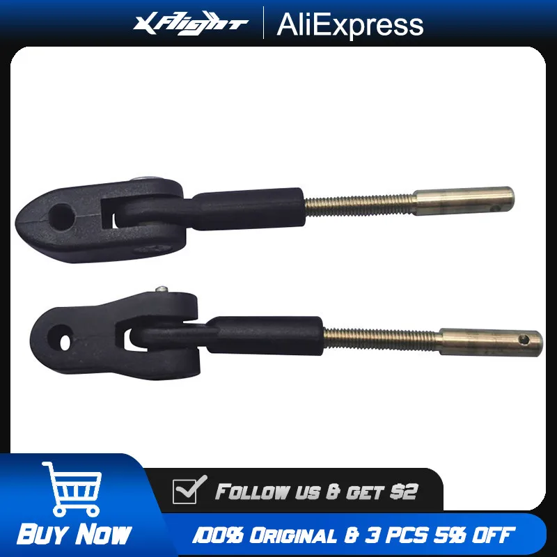 

XFlight 2Sets Clevis Ball Joint Rod for RC Airplane Rudder Angle Rocking Arm | Foam Model Parts | Durable Replacement Accessory