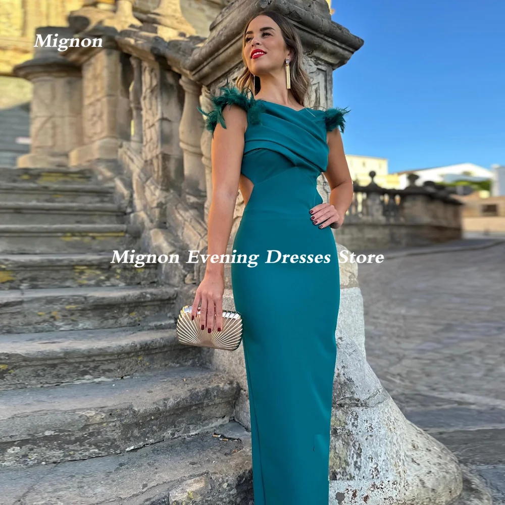 

Mignon Mermaid Satin Prom Gown Cowl Neck Sweetheart Evening Cap Straps Floor-Length Formal Elegant Party Dress for Women 2023