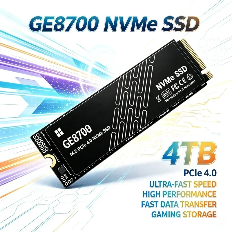 GE8700 M.2 2280 SSD NVMe, PCIe 3.0 X4, TLC 3D NAND, 500 GB/1 TB/2 TB/4 TB, unidade interna para jogos, para computadores de mesa e portáteis.