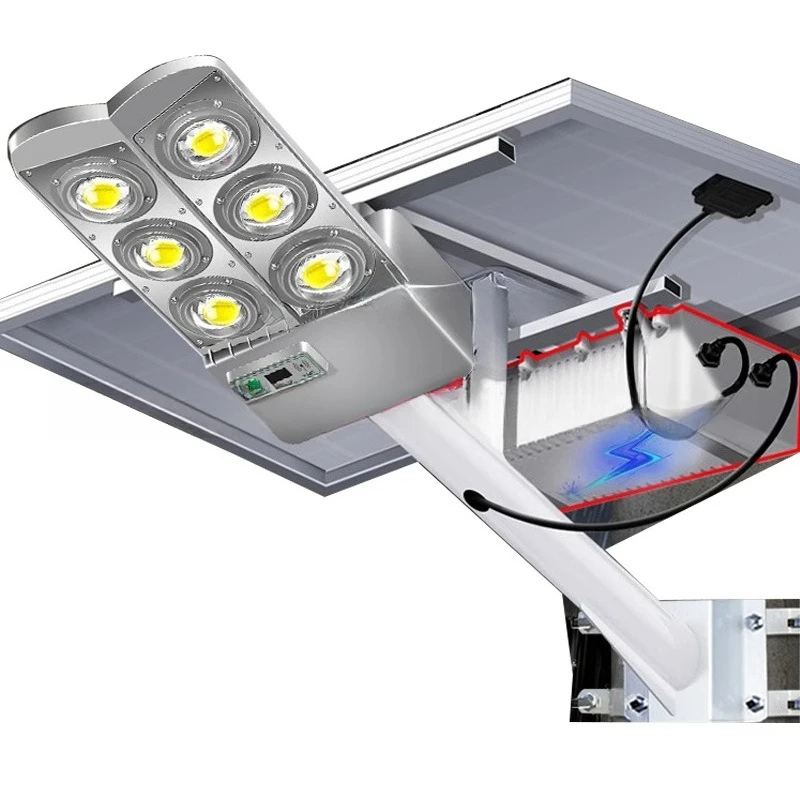 Progetto super luminoso luce solare esterna lampada pannocchia extra large perline impermeabile nuova luce stradale ad alta potenza nel cortile rurale