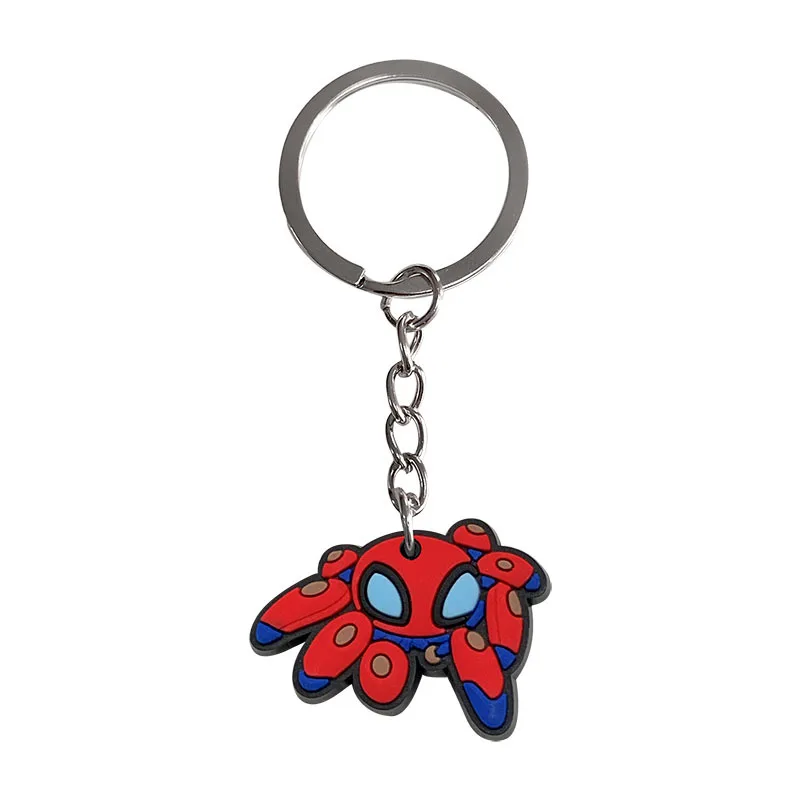 Cartoon Super‑hero PVC Rubber Keychain Charms, Bag & Key Decor Accessories, Small Kids Gifts, Party Favors
