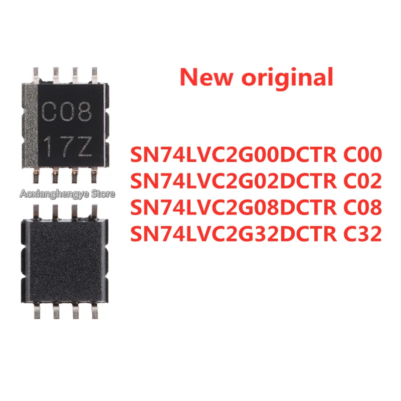 10PCS SN74LVC2G00DCTR C00 SN74LVC2G02DCTR C02 SN74LVC2G08DCTR C08 SN74LVC2G32DCTR C32 SSOP8 Dual 2-input positive with gate chip