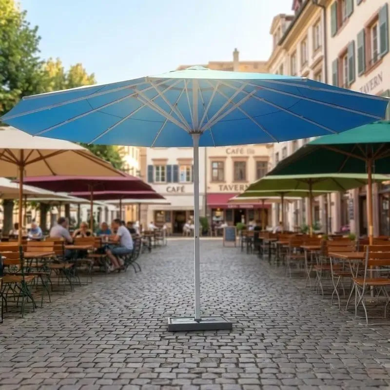 for 9X12 feet double canopy giant beer bar parasol, wide marble base windproof cloth, suitable for bar square open-air bar