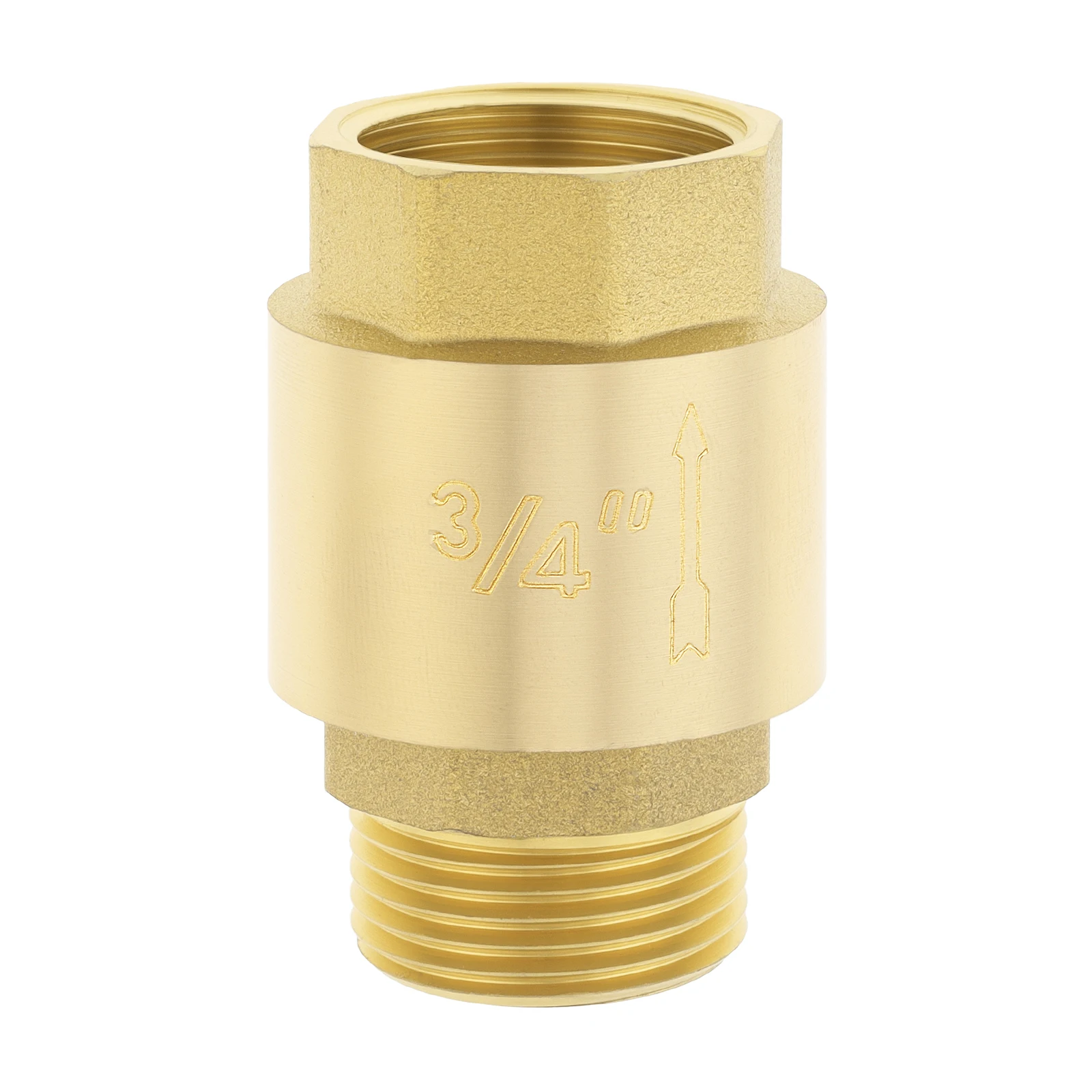 

3/4 inch Brass Check Valve for Well Pumps Industrial Pipelines One Way Backflow Prevention Check Valves