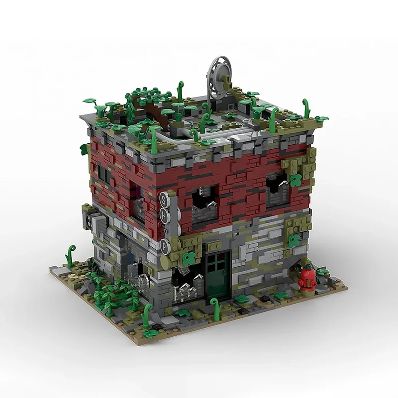 Moc ビルディングブロック 感染したテクノロジーを持つ店舗 モジュラーブリックモデル ギフト クリスマスおもちゃ DIY セット 組み立て